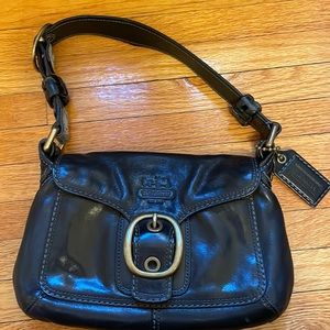 Coach Black Leather Shoulder Bag